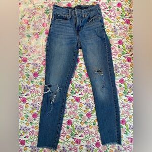 Lucky Brand Blue Distressed Skinny Jeans